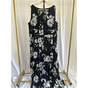 Jessica Howard Black/White Floral Maxi 24W